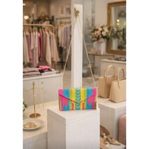 Kay Lee Neon Color Envelope Crossbody Bag New